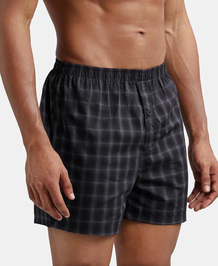 Super Combed Mercerized Cotton Woven Checkered Inner Boxers