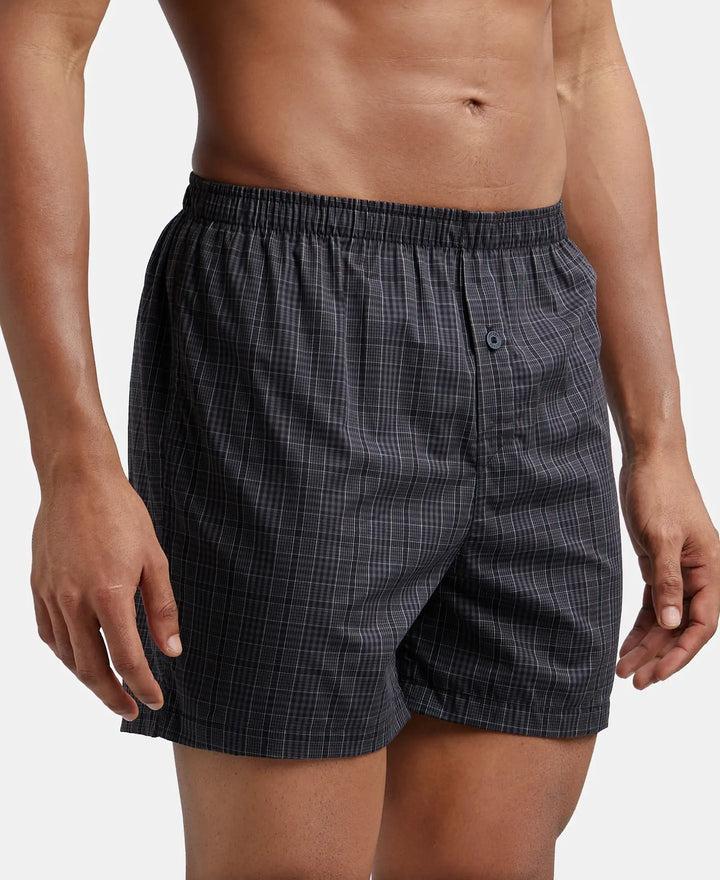 Super Combed Mercerized Cotton Woven Checkered Inner Boxers
