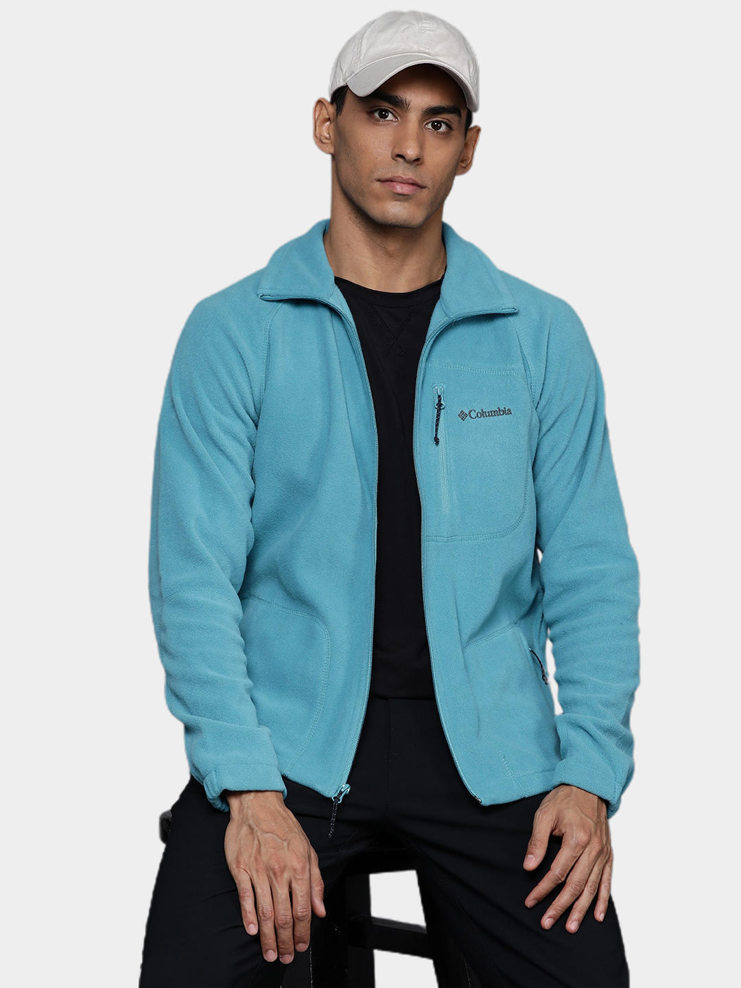 Columbia Men Blue Fast Trek II Full Zip Fleece