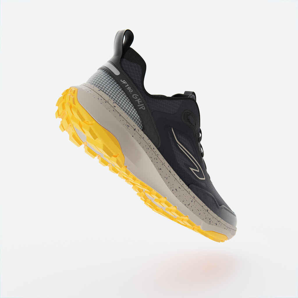 KIPRUN Men Running and Trail Running Shoes, Kiprun JF 190 Grip - Blue and Orange